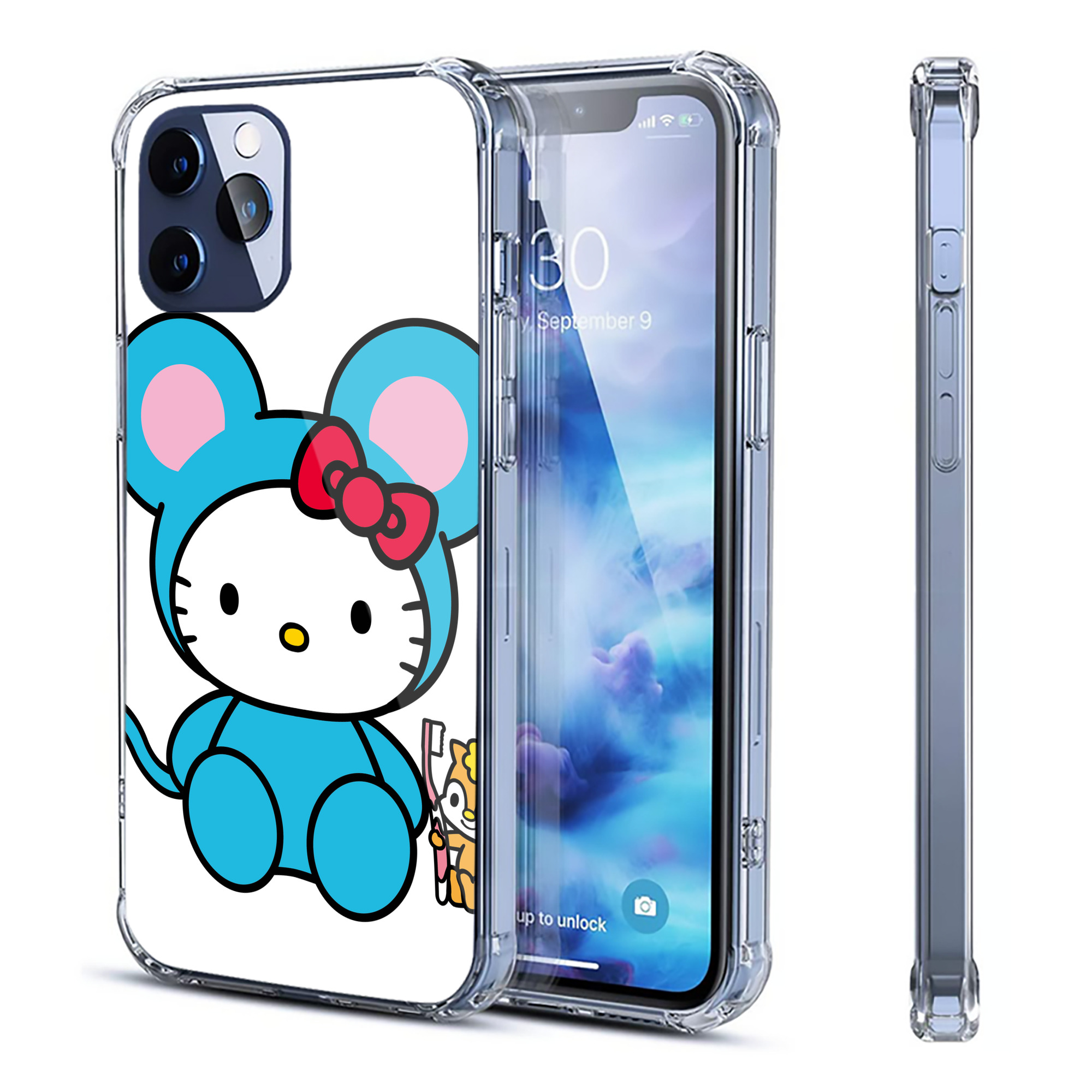 （画像用） Hello Kitty ハローキティ 【iPhone 12シリーズ対応】透明スマホケース（クリアソフトケース）